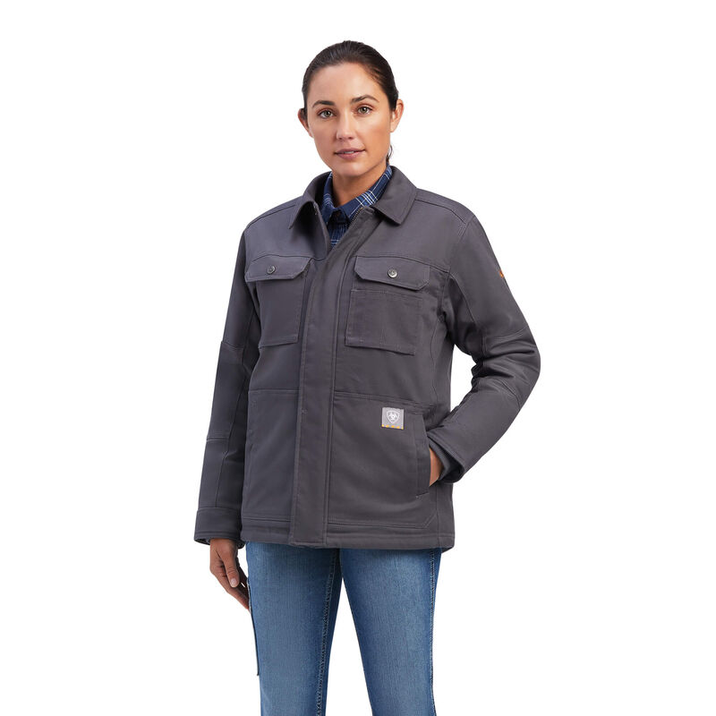 Ariat Jacke Damen - Rebar Duracanvas Sherpa-Lined DunkelGrau ( RBUSA-0423 )